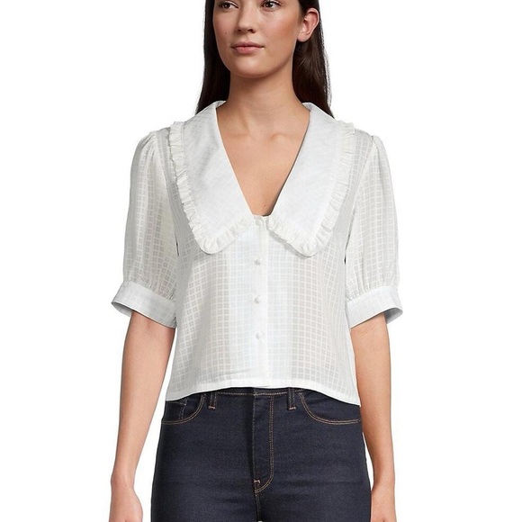 Missguided Tops - Missguided Exaggerated Collar Button-Front
Blouse